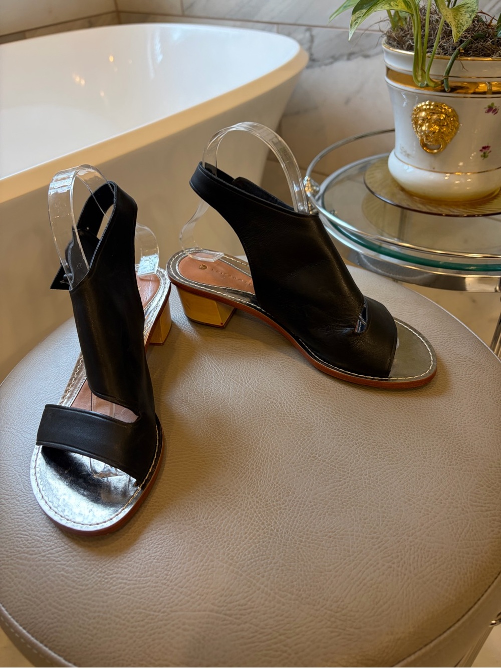 Anthropologie Leifsdottir Black Sandals EU 37